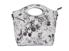 3483 handtas met bloemenprint 27 x 10 x 25 cm.